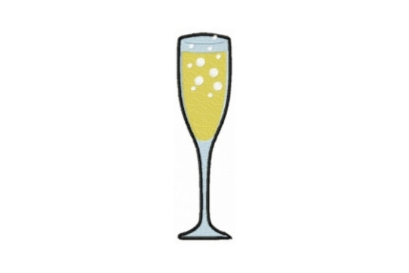 Champagne Flute: A Toast to Elegant Embroidery