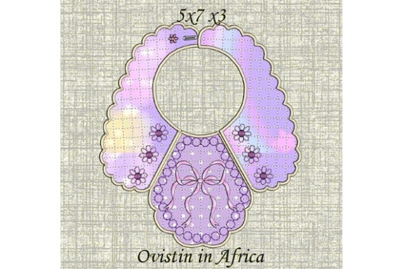 Charming Pink Bow Baby Bib for Small Hoops