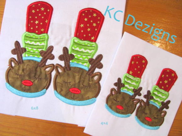Charming Reindeer Feet for Christmas Embroidery