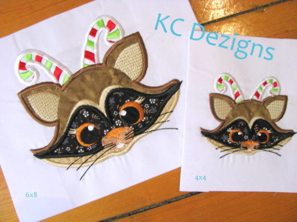 Christmas Chimp with Candy Cane: A Festive Embroidery Design