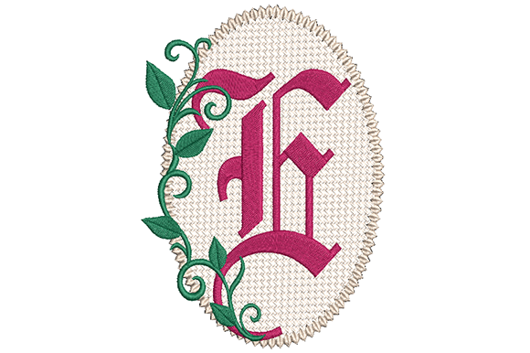 Elegant Olde English Monogram Letter E