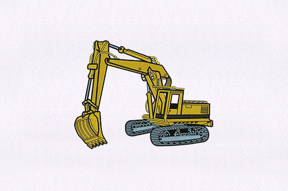 Excavator: A Bold Embroidery for Premium Sweatshirts