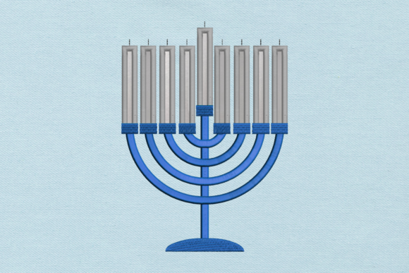 Hanukkah Menorah Applique: A Festive Addition