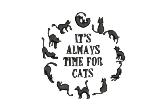 It's Always Time for Cats: A Must-Have Embroidery Design