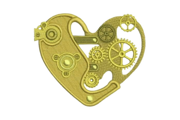 Mechanical Heart: A Unique Embroidery Design
