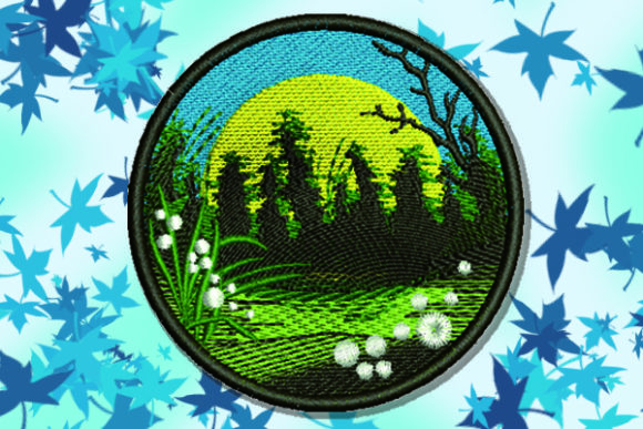Nature in a Circle: A Versatile Embroidery Design