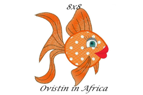 Orange Sassy Applique Fish: A Fun and Versatile Design