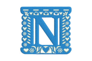 Papel Picado Alphabet N: A Charming Monogram Design