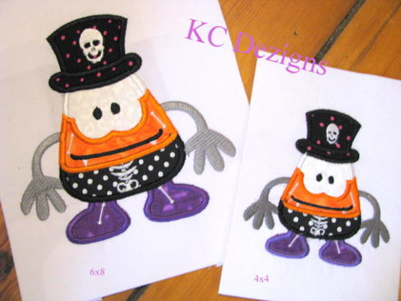 Wacky Halloween Corn 04: A Charming Embroidery Design
